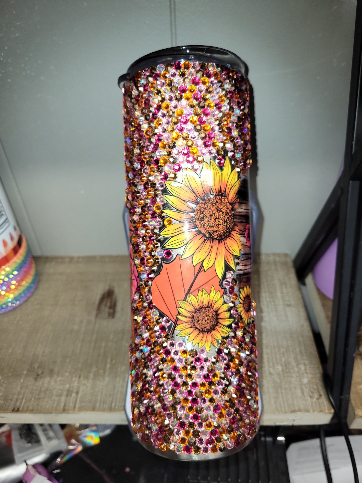 Desert Rose cow skull 20oz tumbler