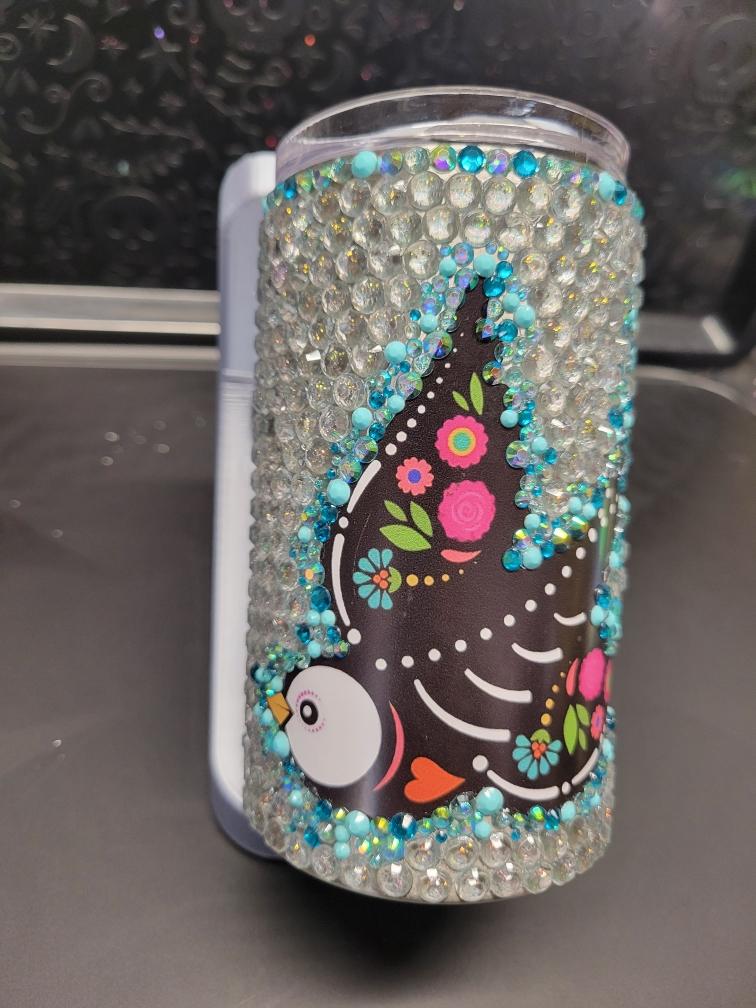 14oz Shorty Rhinestone Swallow Tumbler