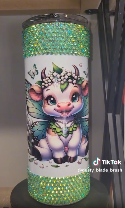 Green Butterfly cow 25oz