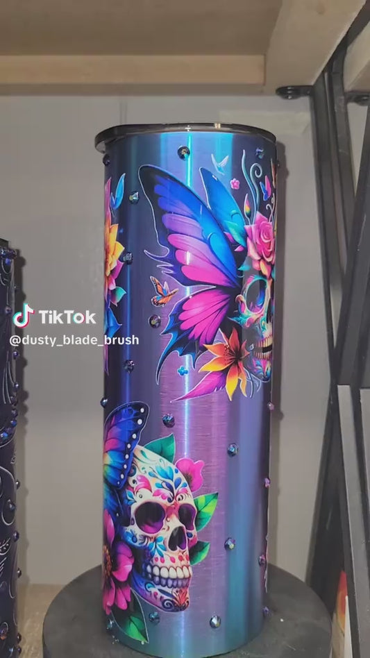 Skull Butterfly limited edition oil slick 20oz