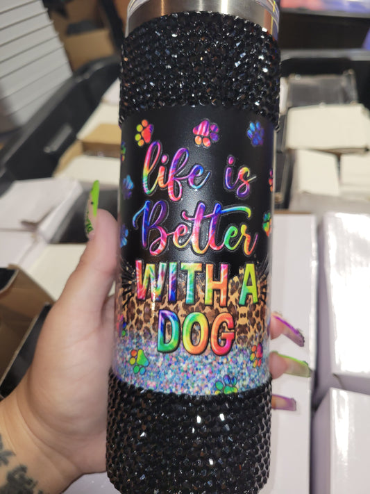 Rainbow dog 20oz Tumbler