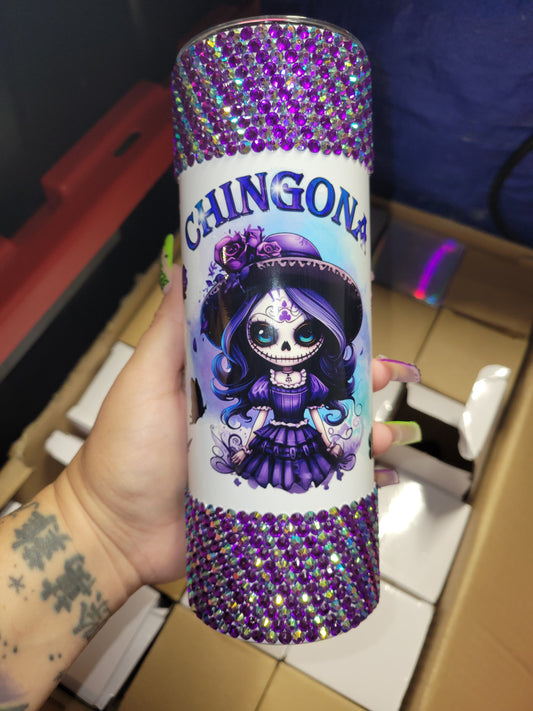 Purple Dia De Los Muertos 20oz Tumbler