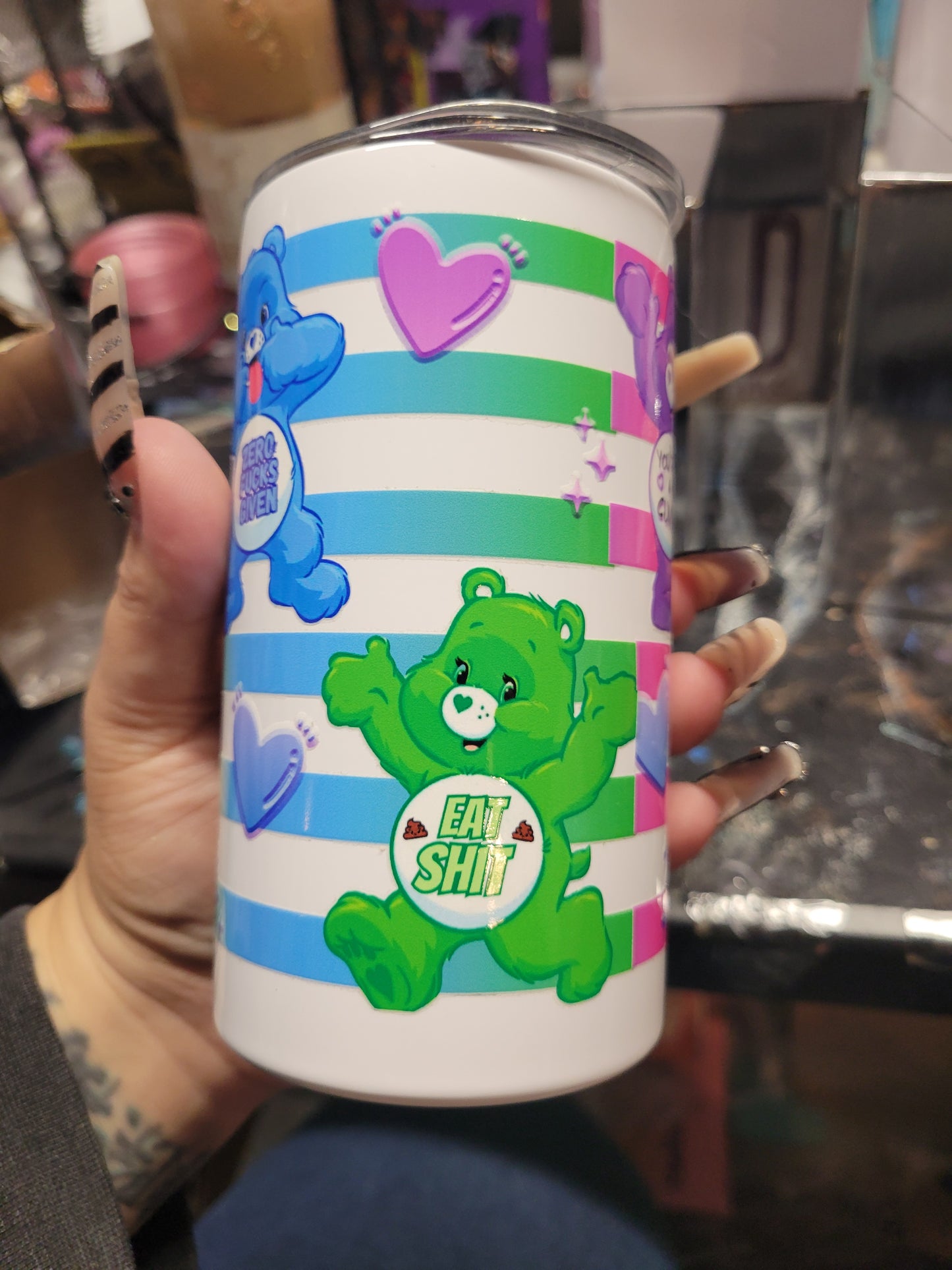 Rainbow swear bear 14oz Tumbler