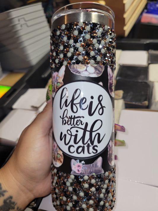 Life is better with cats 20oz Tumbler