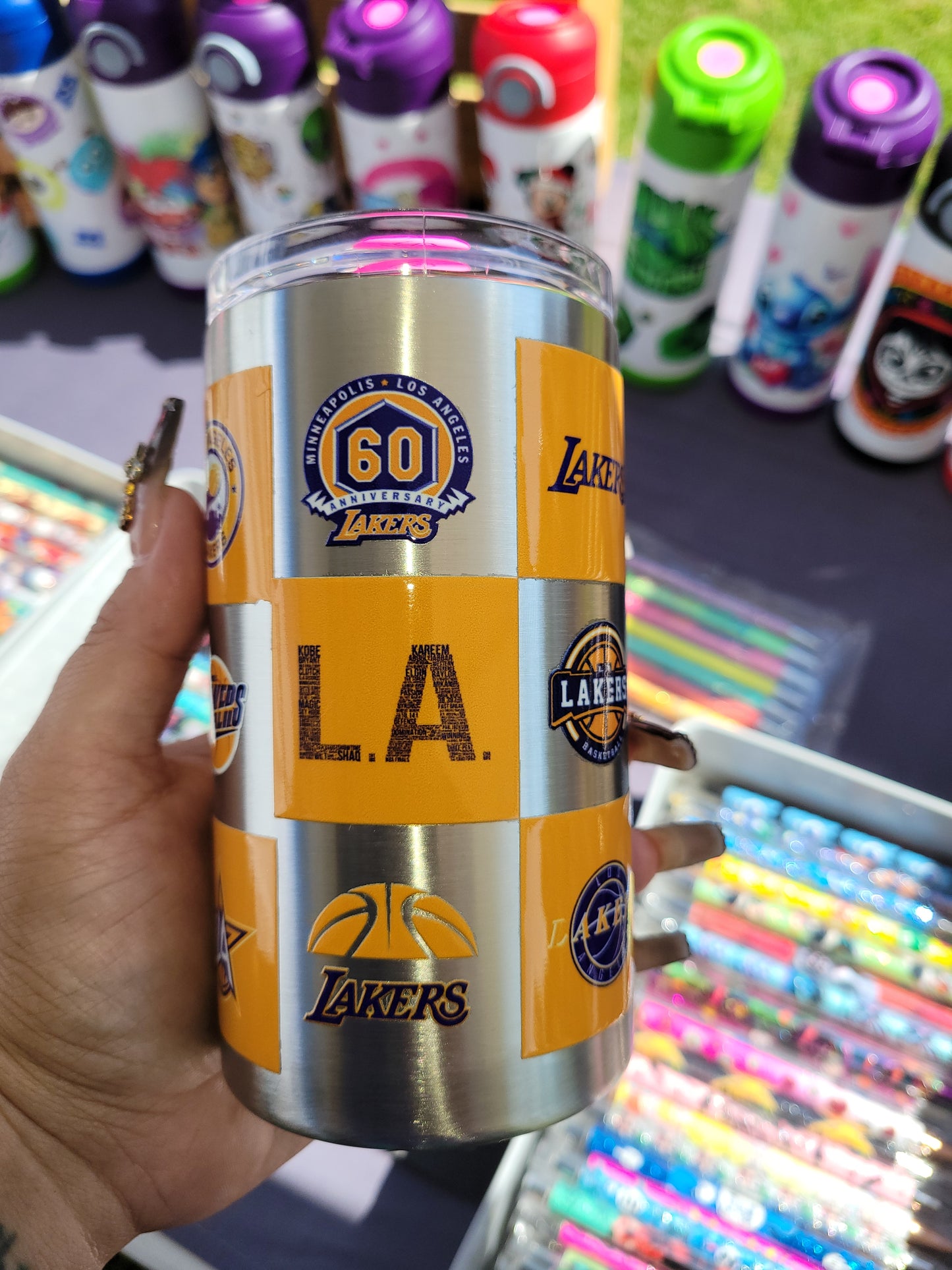 Lakers squares 14oz Tumbler